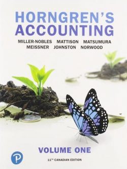 Horngren’s Accounting Volume 2 Eleventh Canadian Edition, ISBN-13: 978-0134790107