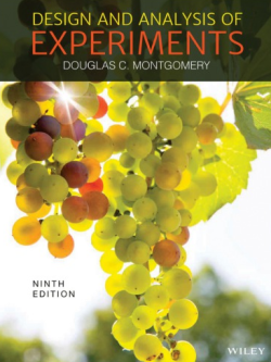 Design and Analysis of Experiments 9th Edition, ISBN-13: 978-111911347